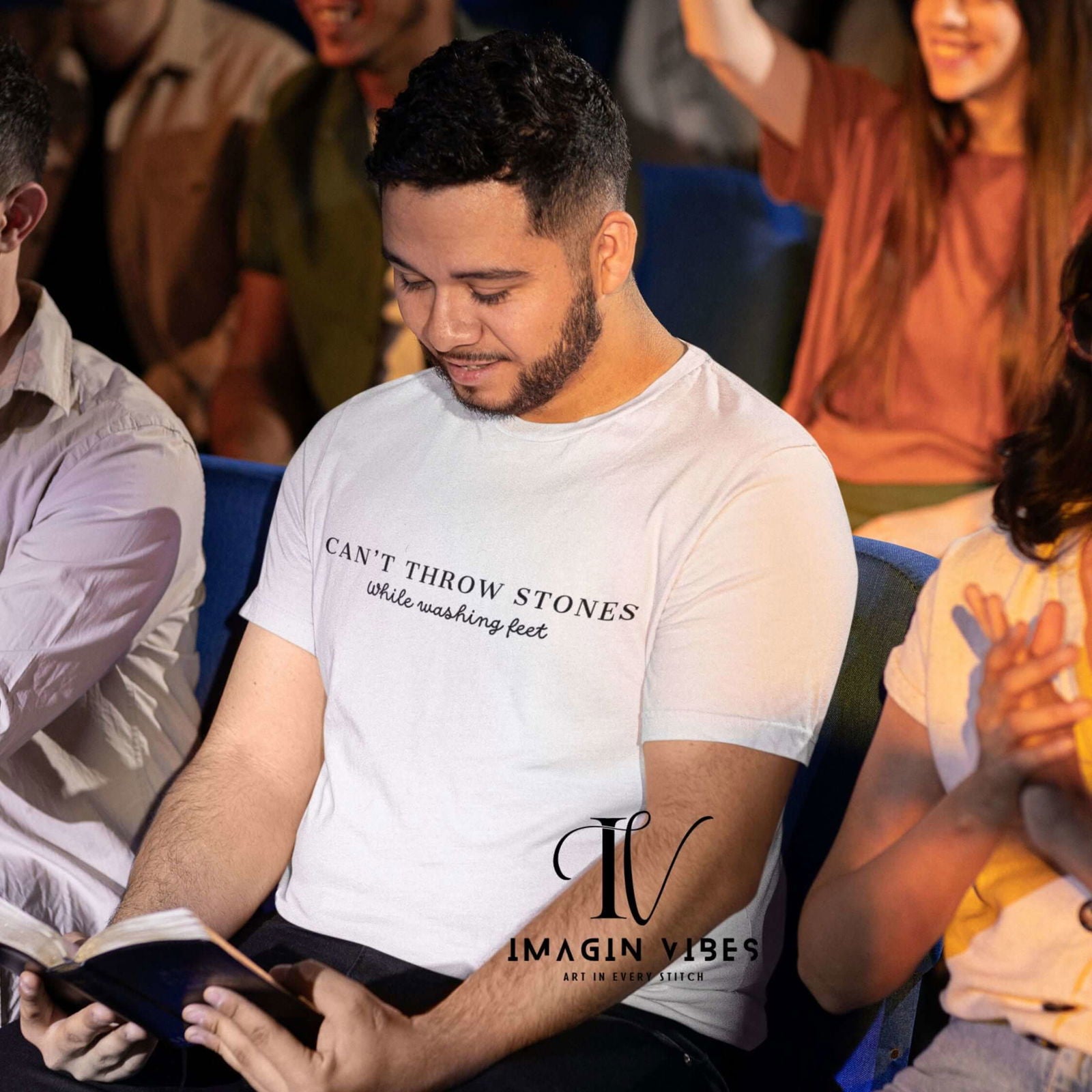 Unisex Tee Can't Throw Stones While Washing Feet T-Shirt Printify
