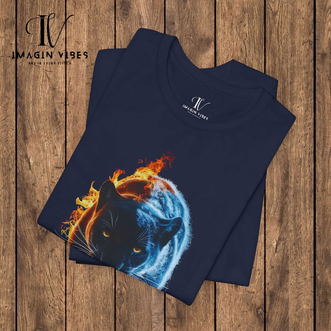 Ice & Fire: Panther Graphic Tee T-Shirt Printify