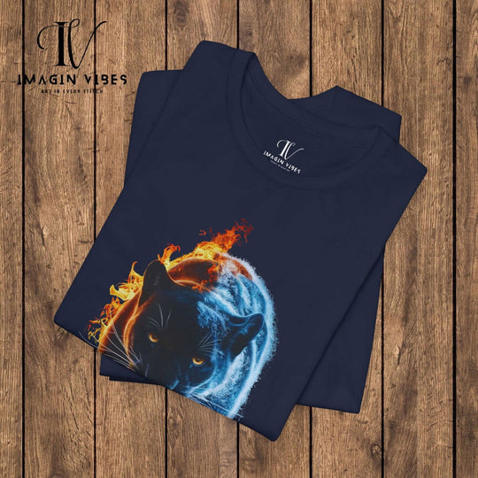 Ice & Fire: Panther Graphic Tee T-Shirt Printify
