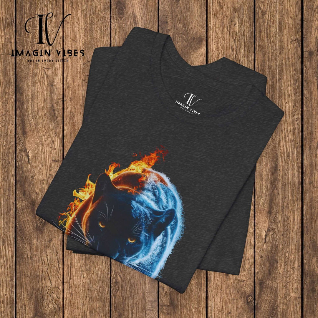 Ice & Fire: Panther Graphic Tee T-Shirt Printify