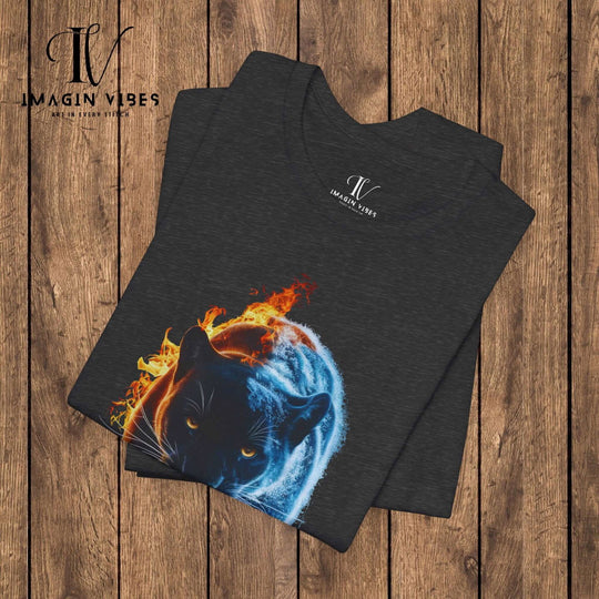 Ice & Fire: Panther Graphic Tee T-Shirt Printify