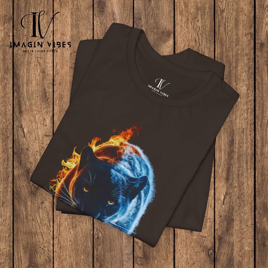 Ice & Fire: Panther Graphic Tee T-Shirt Printify
