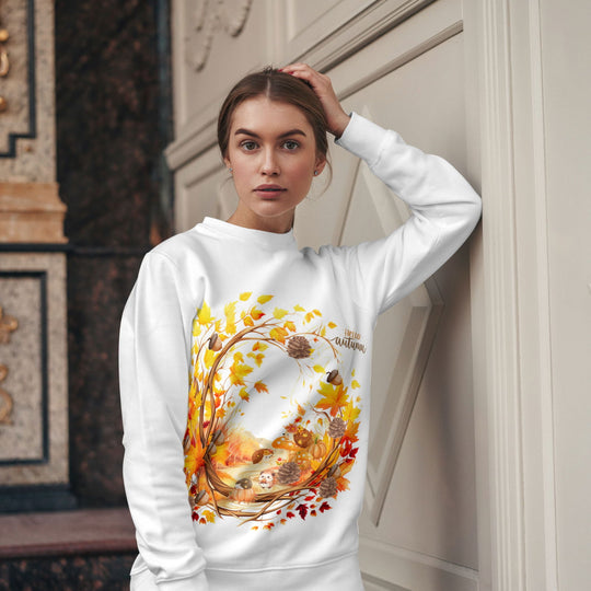 Autumn Wreath Sweatshirt Sweatshirt Printify
