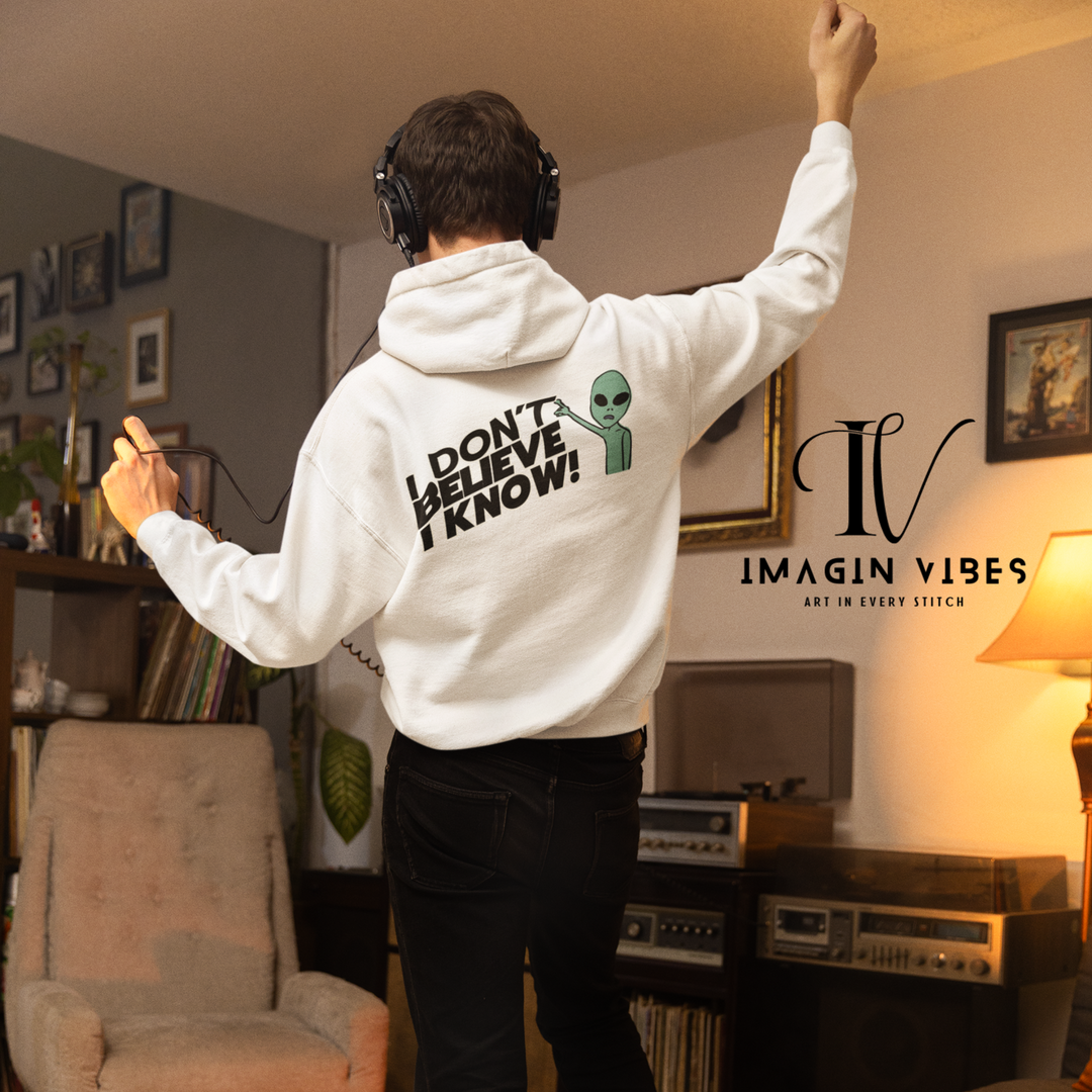 ImaginVibes: Cosmic Truths: Double-Sided UFO Hoodie - Imagin Vibes - 