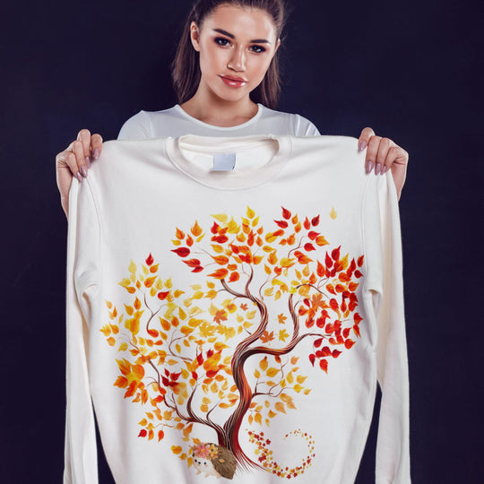 Imagin Vibes Autumn Tree Sweatshirt: Cozy Fall Vibes - Imagin Vibes - 