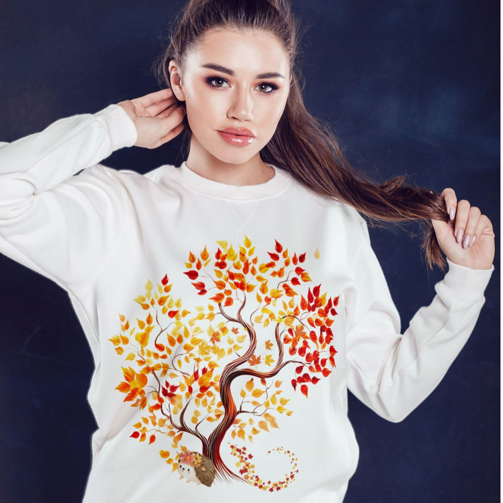 Imagin Vibes Autumn Tree Sweatshirt: Cozy Fall Vibes - Imagin Vibes - 