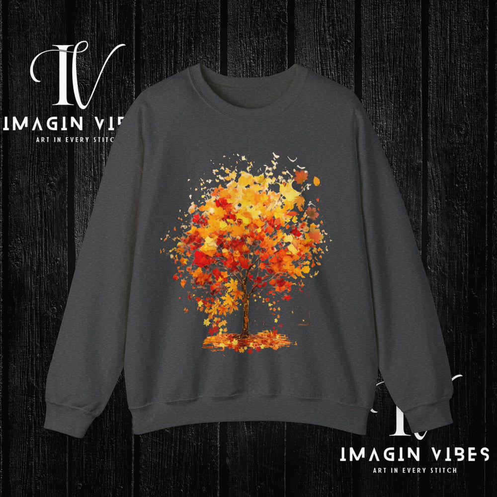 Imagin Vibes Autumn Tree Sweatshirt: Cozy Fall Vibes - Imagin Vibes - 