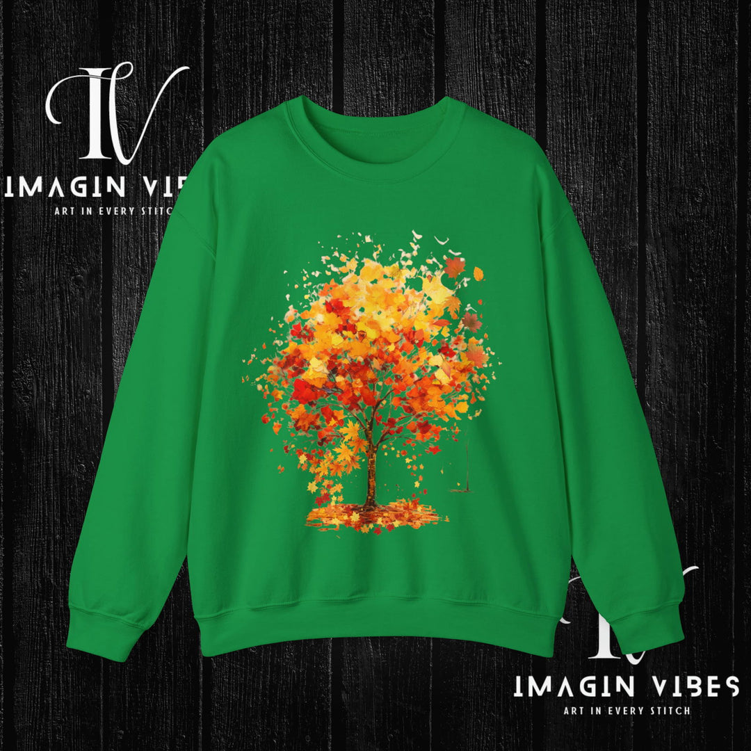 Imagin Vibes Autumn Tree Sweatshirt: Cozy Fall Vibes - Imagin Vibes - 