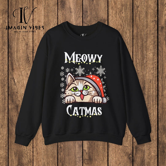 Imagin Vibes: Catty Christmas Sweatshirt - Imagin Vibes - 