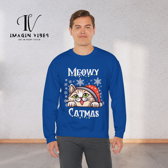 Imagin Vibes: Catty Christmas Sweatshirt - Imagin Vibes - 