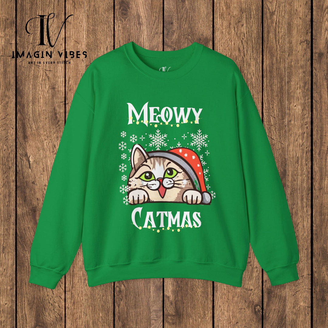 Imagin Vibes: Catty Christmas Sweatshirt - Imagin Vibes - 