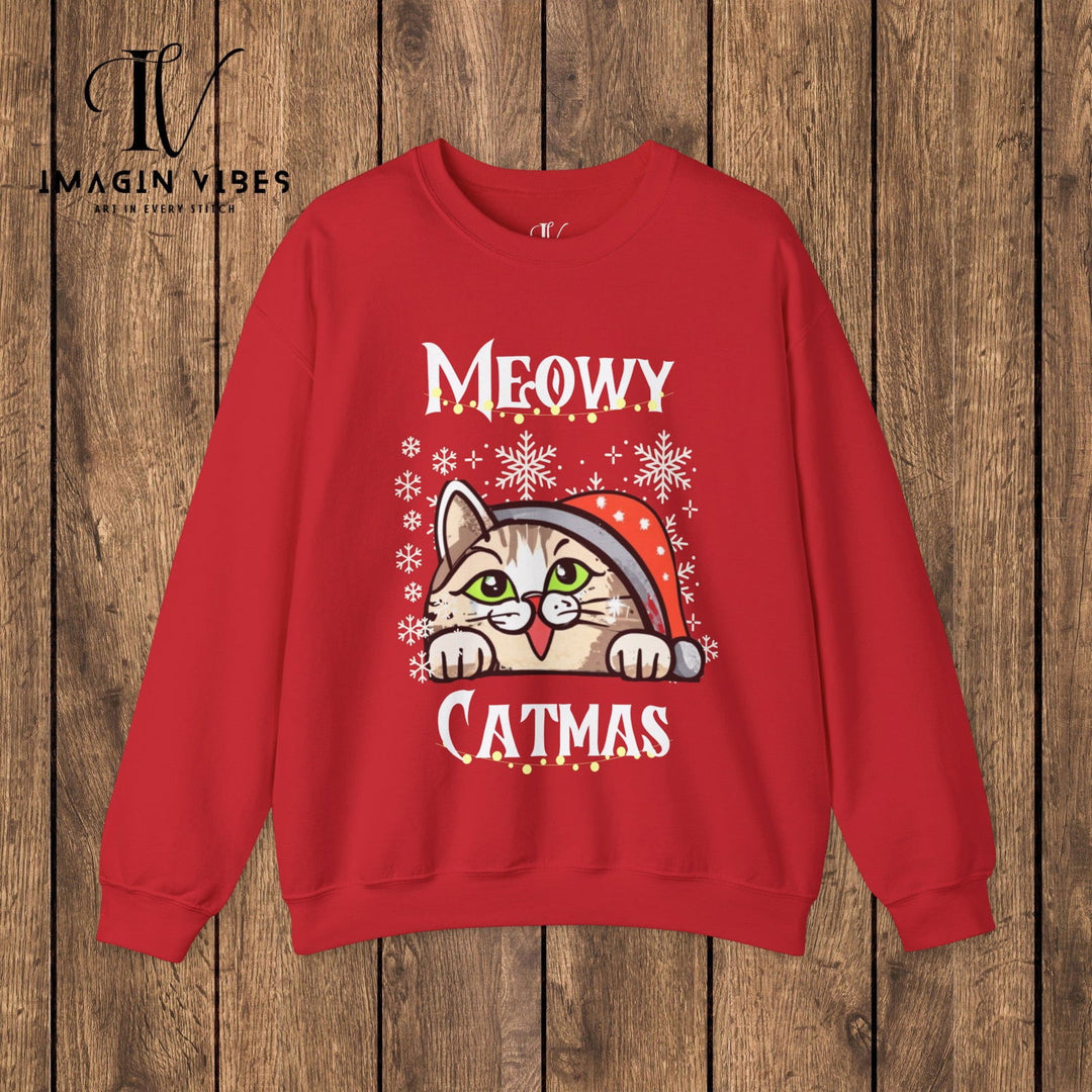 Imagin Vibes: Catty Christmas Sweatshirt - Imagin Vibes - 