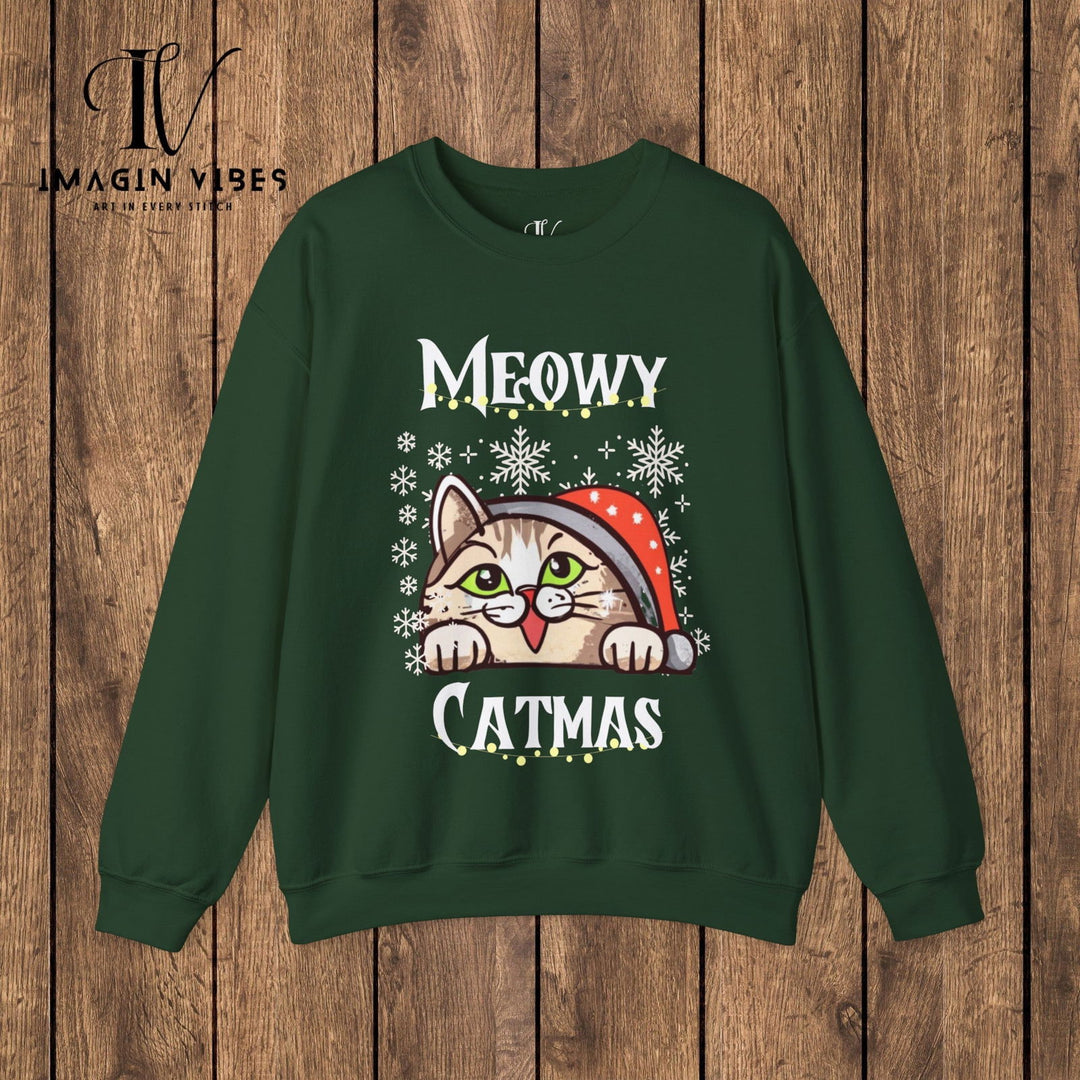 Imagin Vibes: Catty Christmas Sweatshirt - Imagin Vibes - 