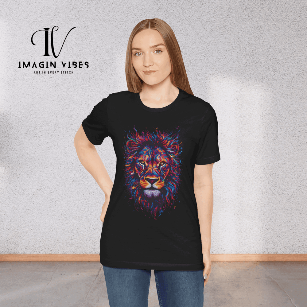 Imagin Vibes: Colorful Lion T-Shirt - Roar in Style! - Imagin Vibes - 