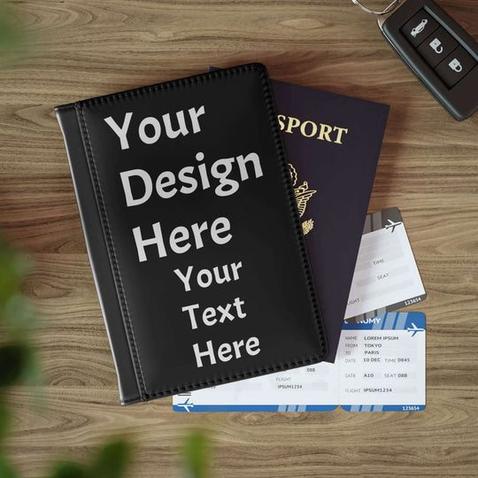 Imagin Vibes: Design Your Own Passport Cover (Photos, Text & More!) Accessories Printify