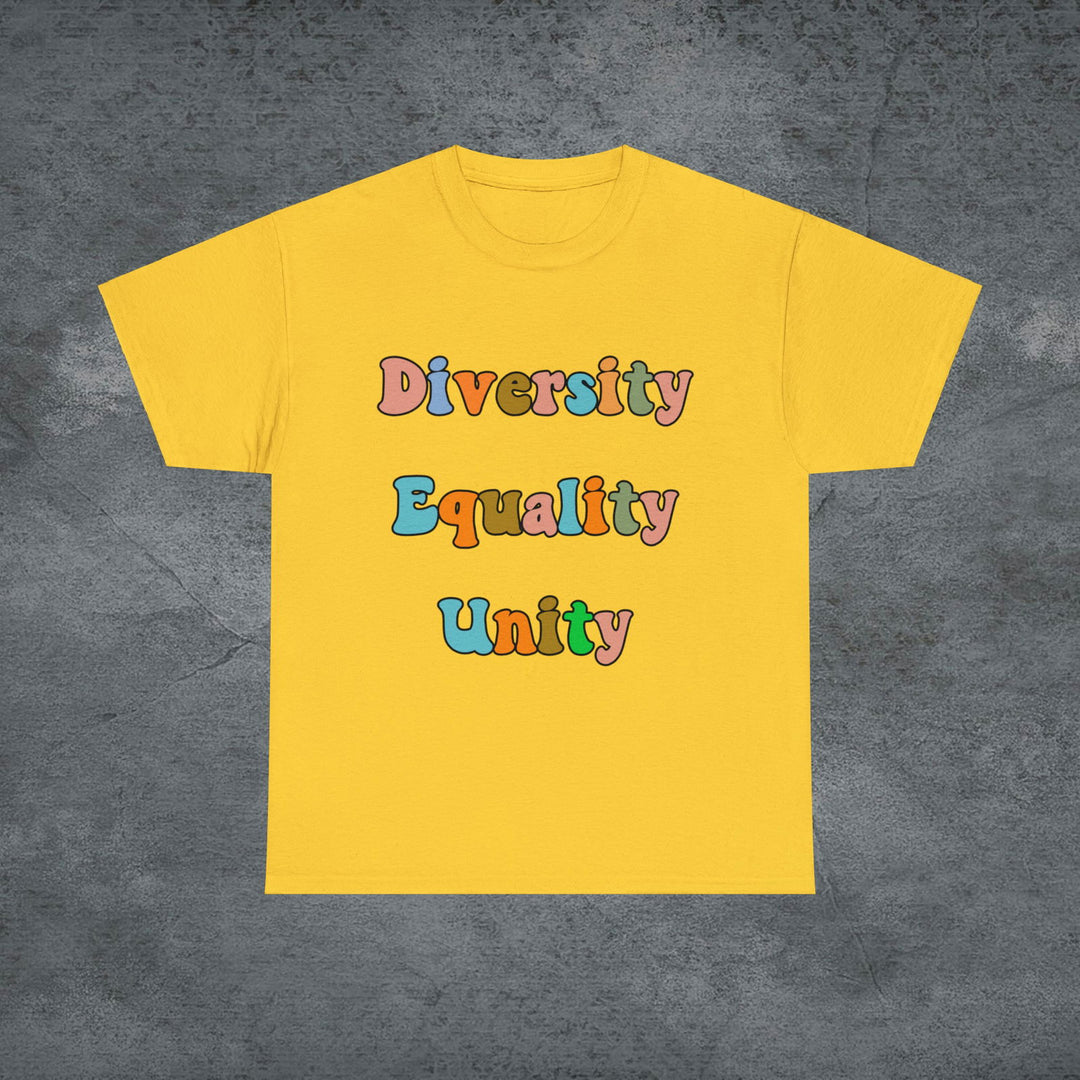 Imagin Vibes: Diversity, Equality, Unity Tee T-Shirt Printify Daisy S
