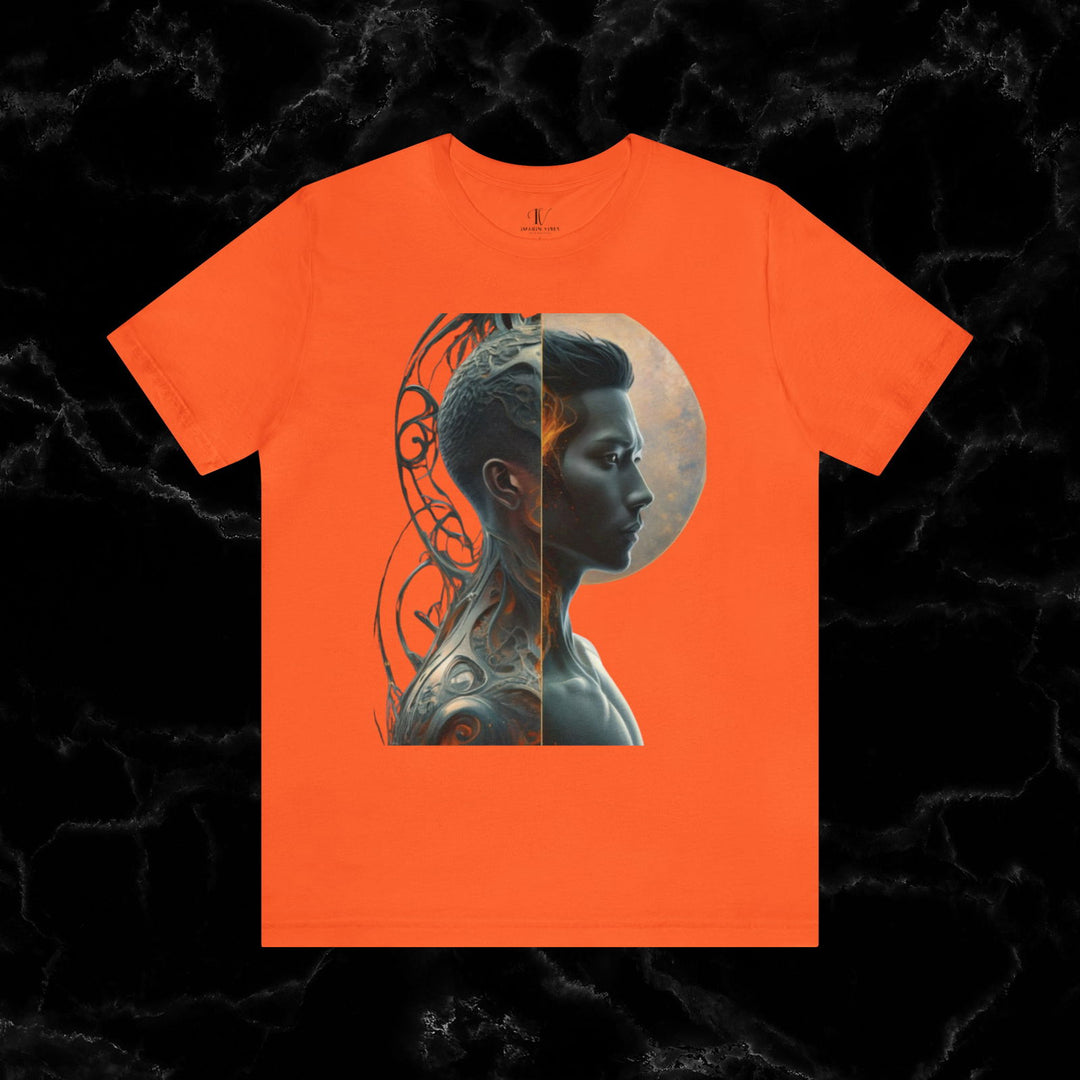Imagin Vibes: Duality Soul Tee T-Shirt Printify Orange XS