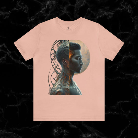 Imagin Vibes: Duality Soul Tee T-Shirt Printify Peach XS