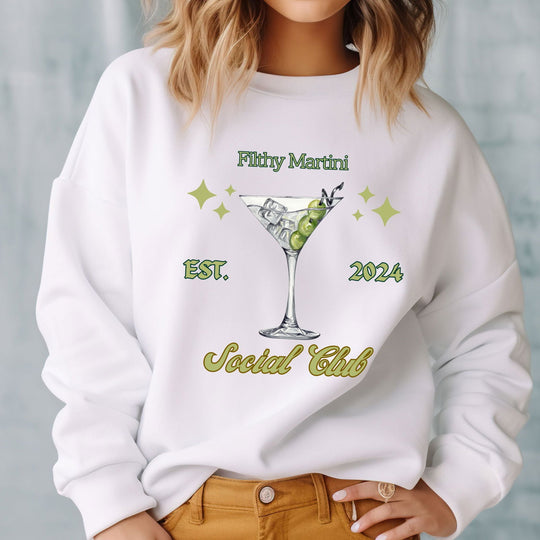 Imagin Vibes: Filthy Martini Social Club Sweatshirt Sweatshirt Printify