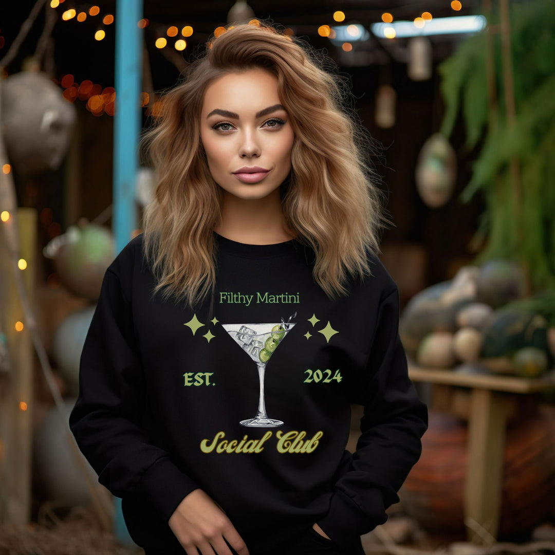 Imagin Vibes: Filthy Martini Social Club Sweatshirt Sweatshirt Printify