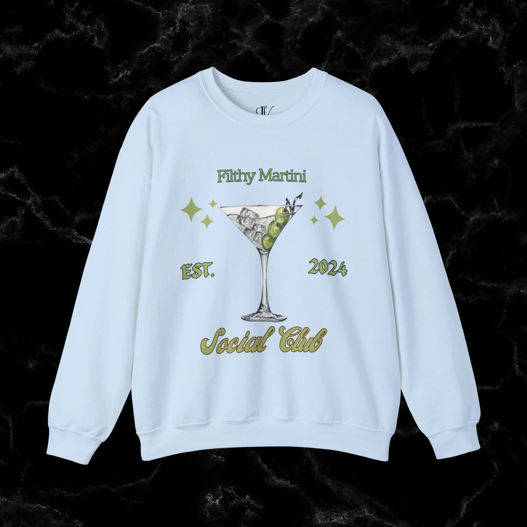 Imagin Vibes: Filthy Martini Social Club Sweatshirt Sweatshirt Printify S Light Blue