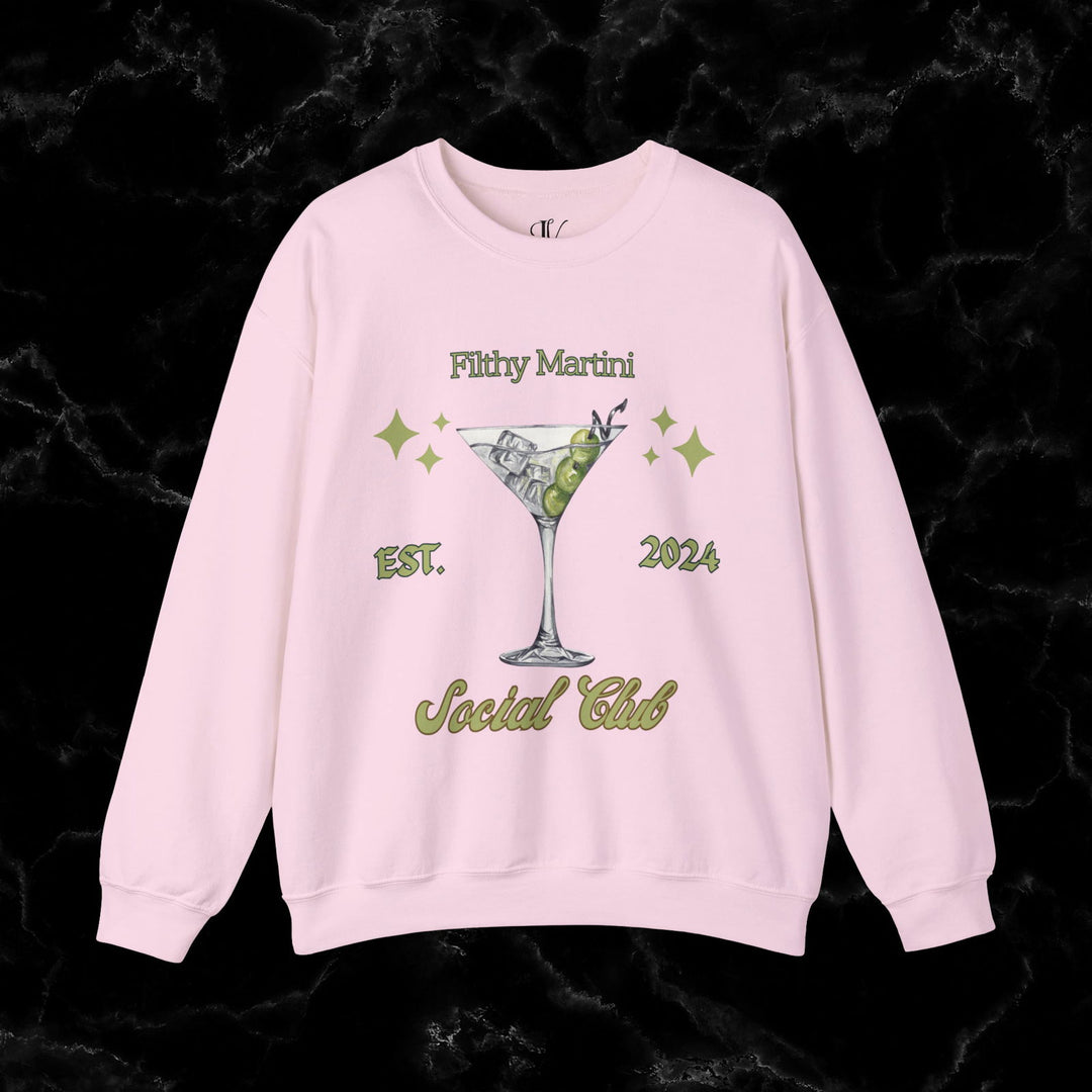 Imagin Vibes: Filthy Martini Social Club Sweatshirt Sweatshirt Printify S Light Pink