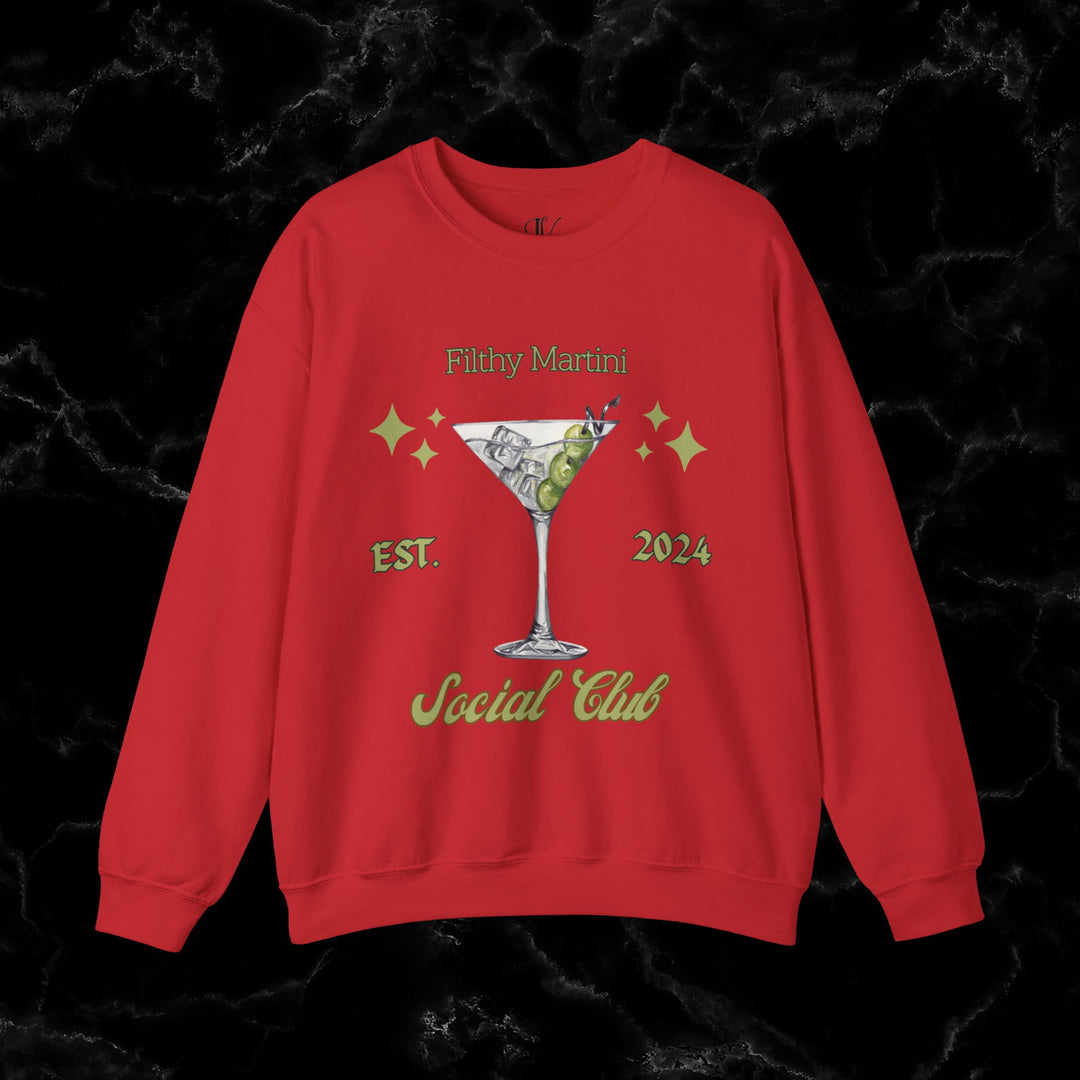 Imagin Vibes: Filthy Martini Social Club Sweatshirt Sweatshirt Printify S Red