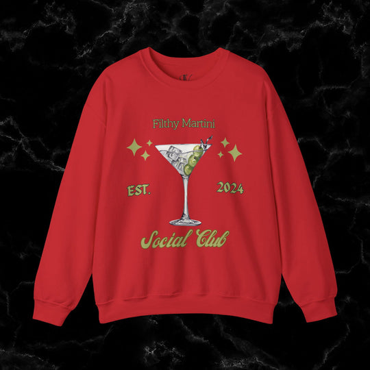 Imagin Vibes: Filthy Martini Social Club Sweatshirt Sweatshirt Printify S Red