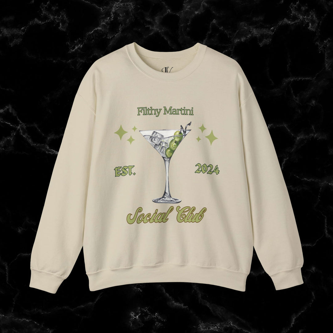 Imagin Vibes: Filthy Martini Social Club Sweatshirt Sweatshirt Printify S Sand