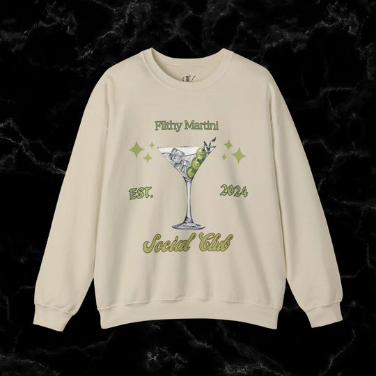 Imagin Vibes: Filthy Martini Social Club Sweatshirt Sweatshirt Printify S Sand
