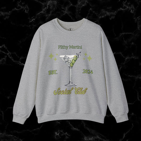 Imagin Vibes: Filthy Martini Social Club Sweatshirt Sweatshirt Printify S Sport Grey
