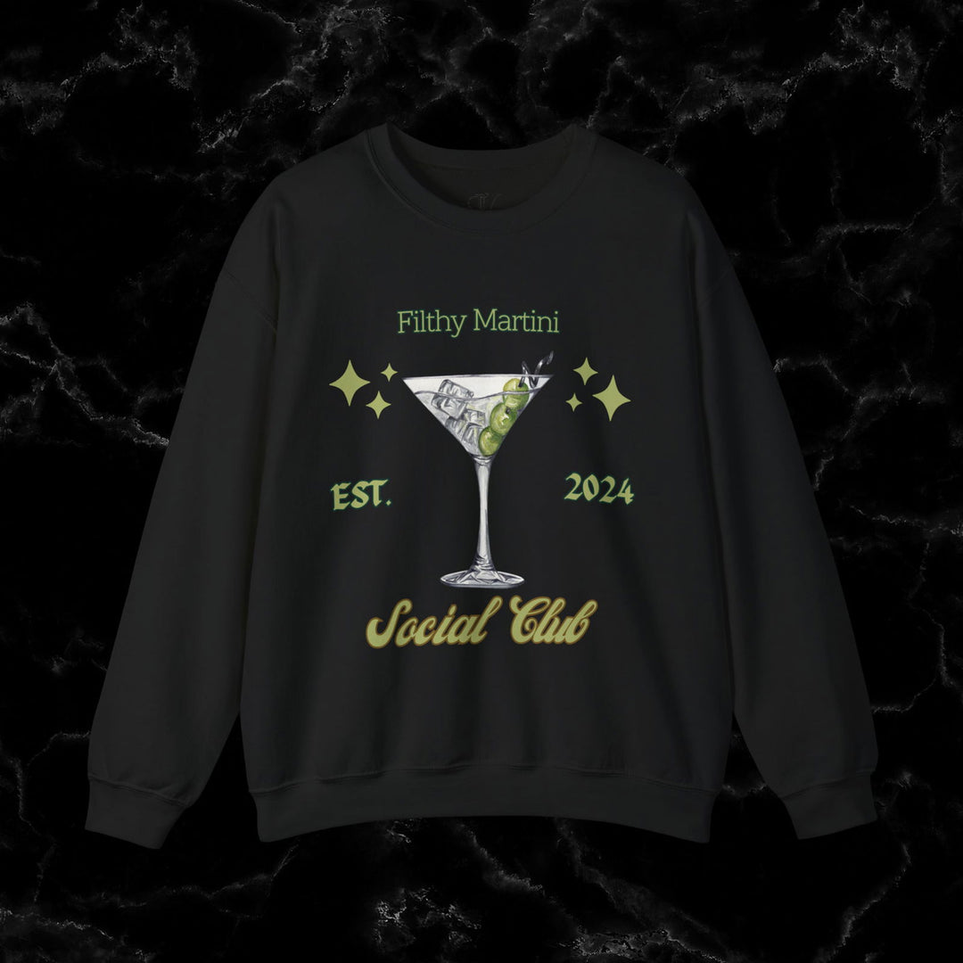 Imagin Vibes: Filthy Martini Social Club Sweatshirt Sweatshirt Printify S Black