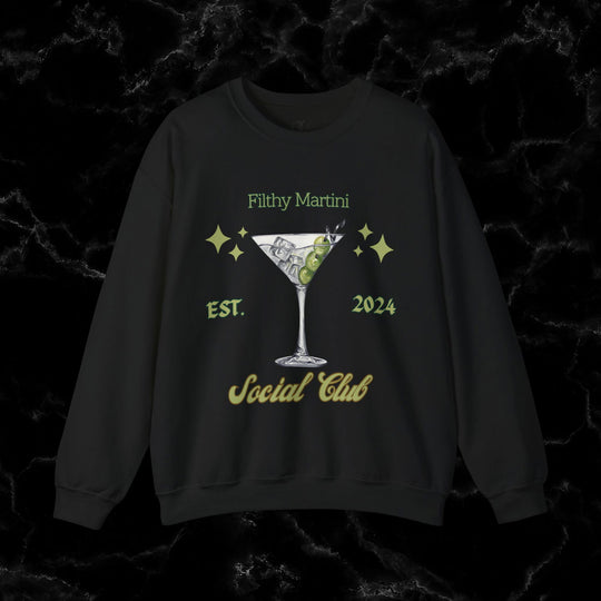 Imagin Vibes: Filthy Martini Social Club Sweatshirt Sweatshirt Printify S Black