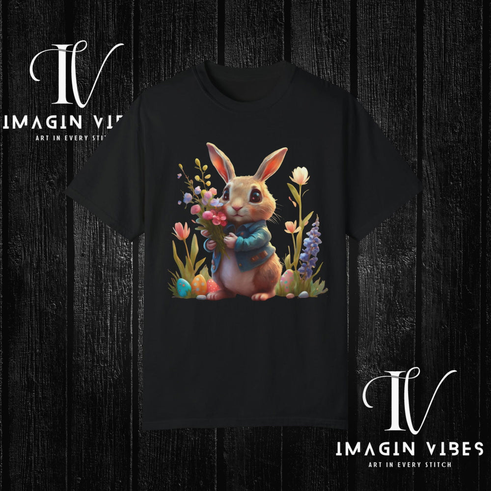 Imagin Vibes: Floral Watercolor Bunny T-shirt - Imagin Vibes - 