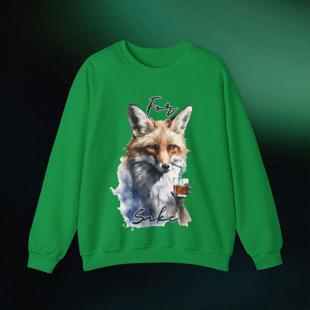 Imagin Vibes: For Fox Sake Sweatshirt 2 Sweatshirt Printify S Irish Green