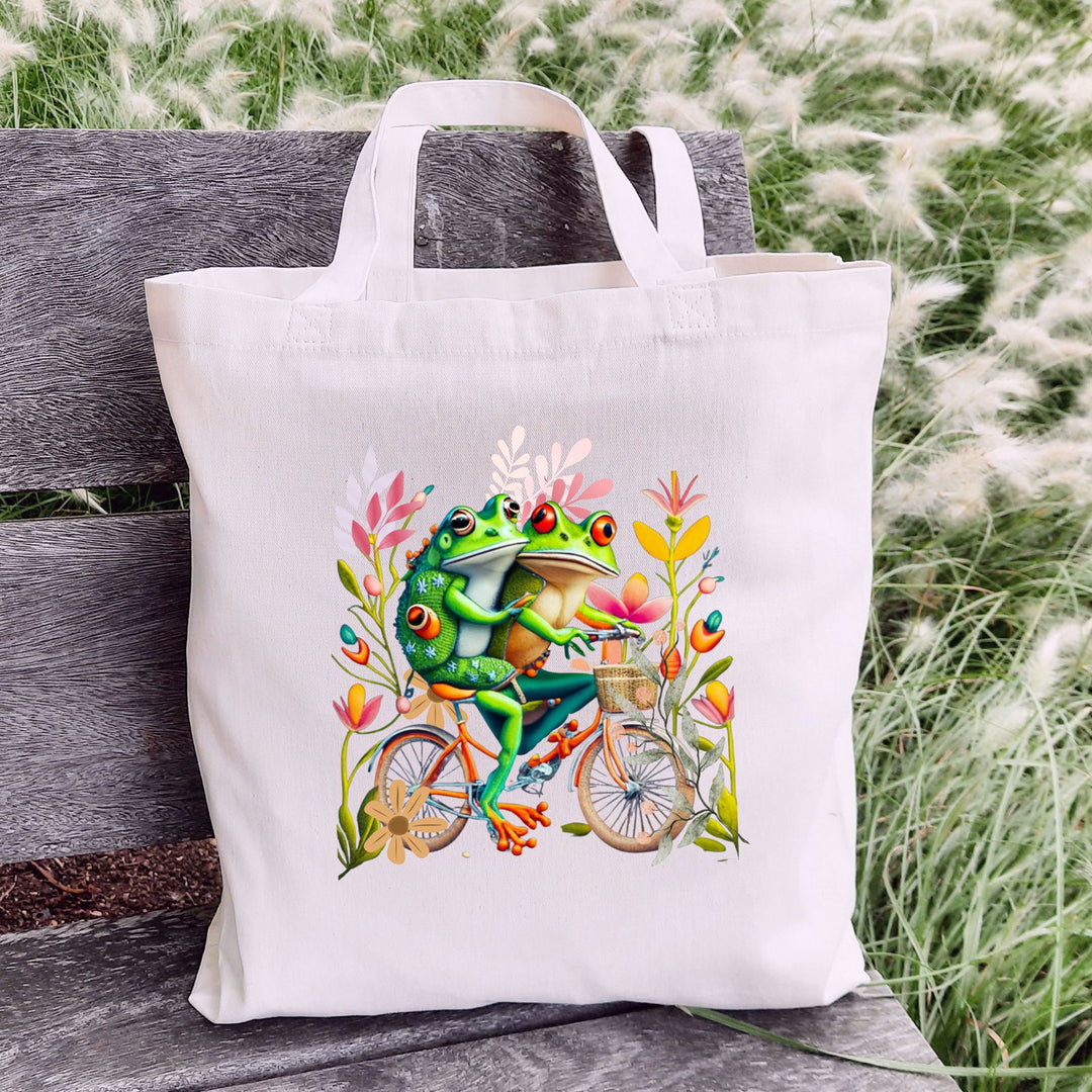 Imagin Vibes: Frogs Bicycle Tote Bag 2 - Imagin Vibes - 