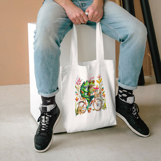 Imagin Vibes: Frogs Bicycle Tote Bag 2 - Imagin Vibes - 