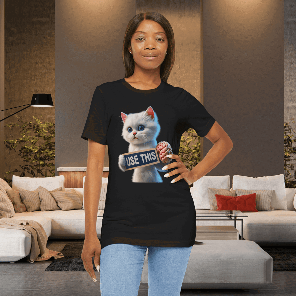 Imagin Vibes: Funny Cat Tee - "Use This" Brainpower! - Imagin Vibes - 