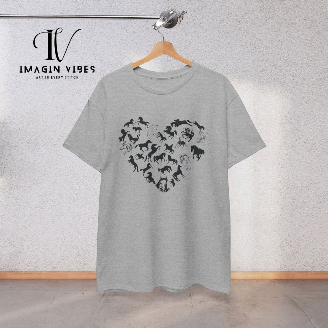 Imagin Vibes: Heart of a Horse: Equestrian Tee for Every Rider - Imagin Vibes - 