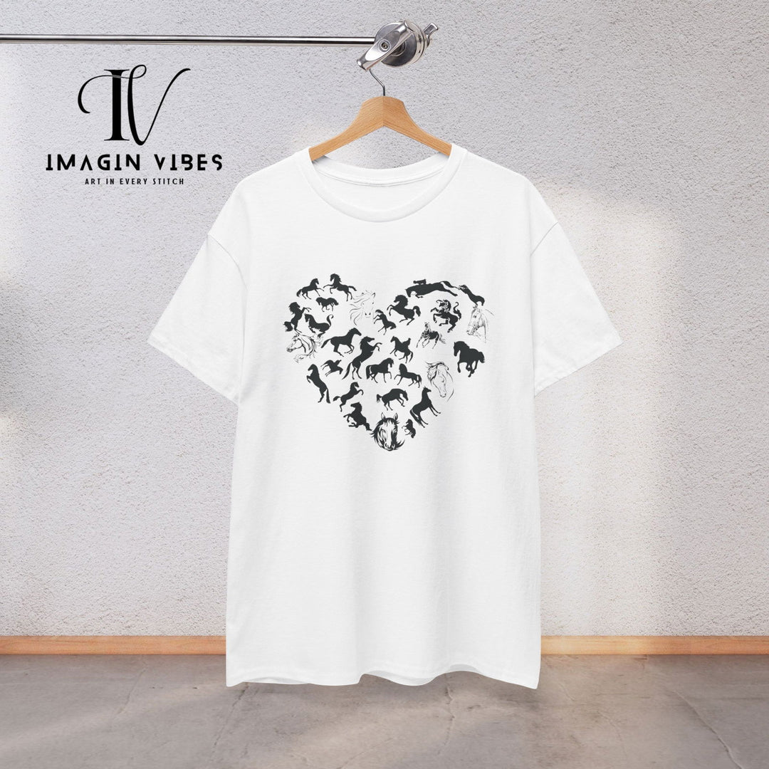 Imagin Vibes: Heart of a Horse: Equestrian Tee for Every Rider - Imagin Vibes - 