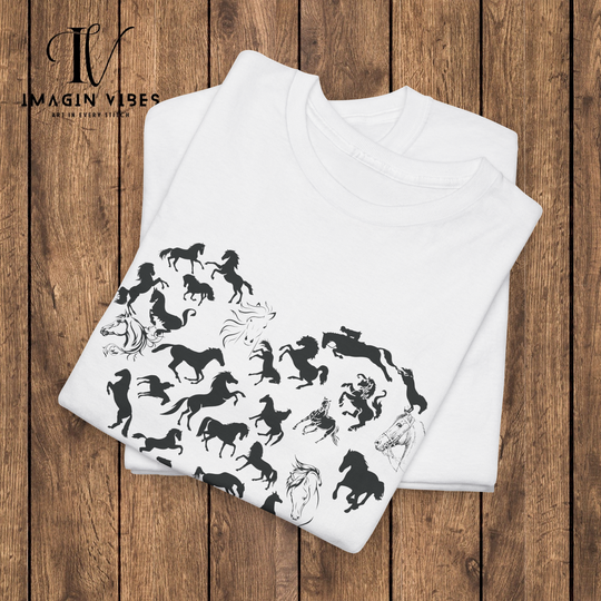 Imagin Vibes: Heart of a Horse: Equestrian Tee for Every Rider - Imagin Vibes - 