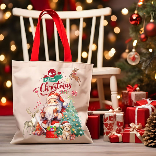 Imagin Vibes Merry Christmas Tote Bag: Festive Gift Bags - Imagin Vibes - 