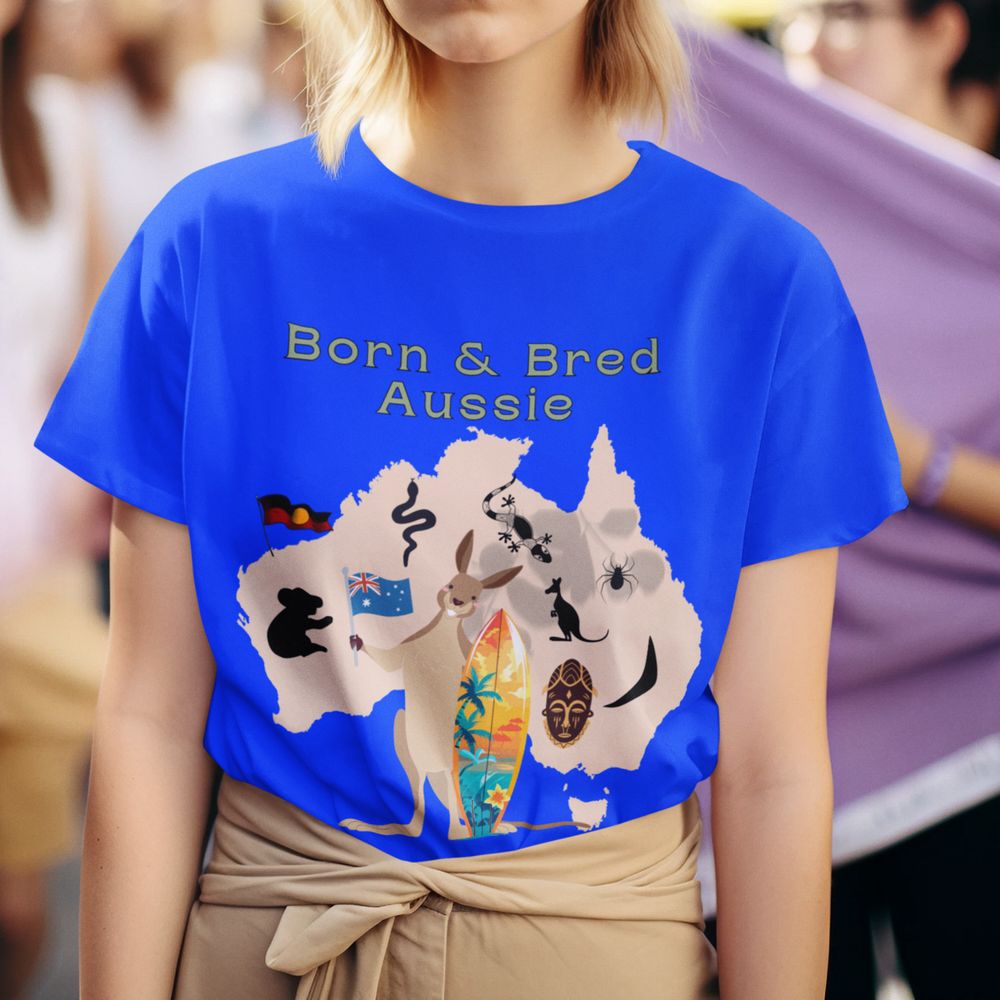 Imagin Vibes: Proudly Aussie - Born & Bred Tee - Imagin Vibes - 