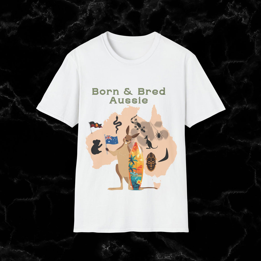 Imagin Vibes: Proudly Aussie - Born & Bred Tee T-Shirt Printify White S