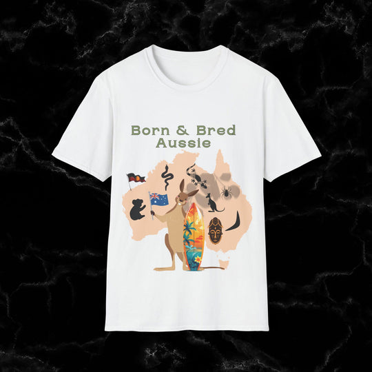 Imagin Vibes: Proudly Aussie - Born & Bred Tee T-Shirt Printify White S