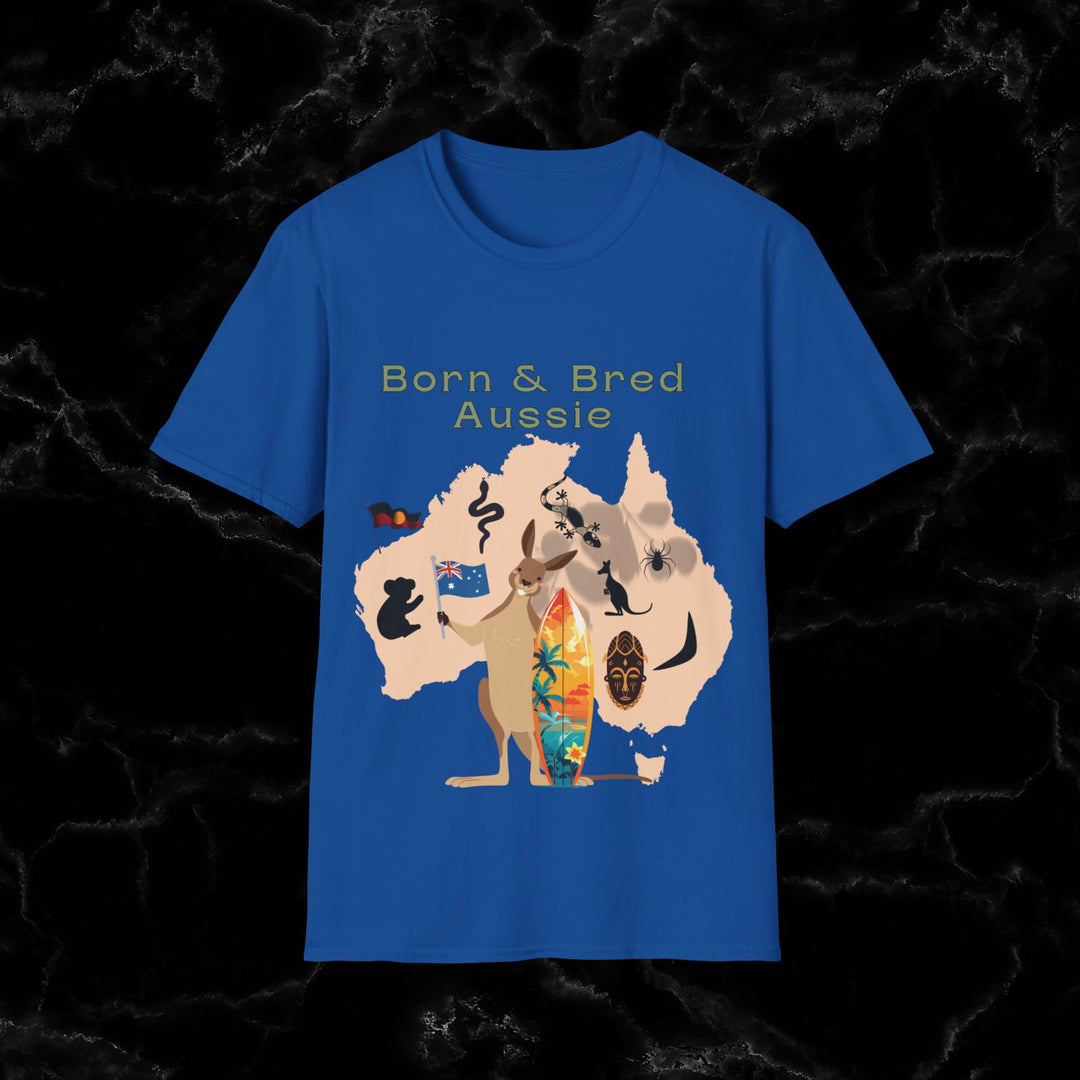 Imagin Vibes: Proudly Aussie - Born & Bred Tee T-Shirt Printify Royal S