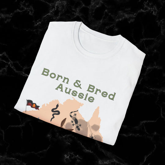 Imagin Vibes: Proudly Aussie - Born & Bred Tee T-Shirt Printify