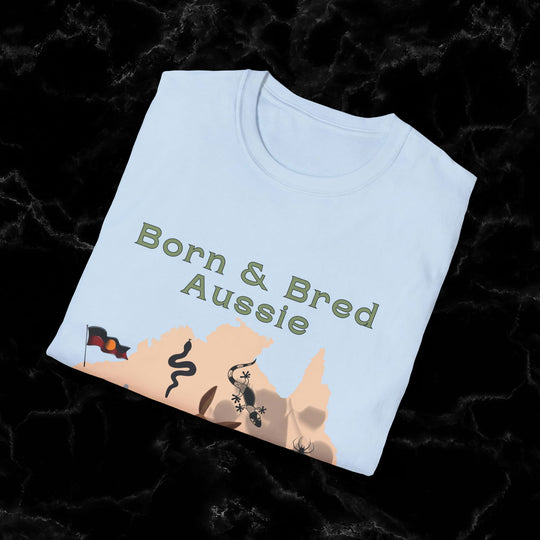Imagin Vibes: Proudly Aussie - Born & Bred Tee T-Shirt Printify