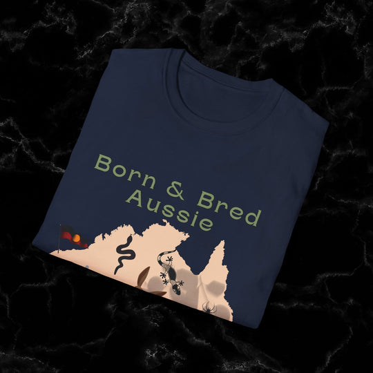 Imagin Vibes: Proudly Aussie - Born & Bred Tee T-Shirt Printify