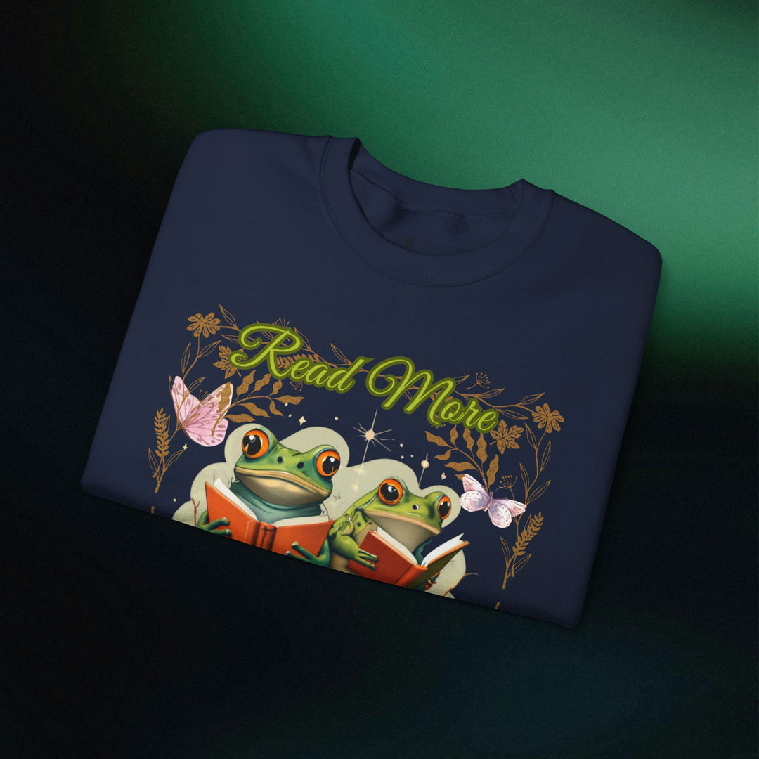 Imagin Vibes: Read More Books Frog Sweatshirt - Imagin Vibes - 